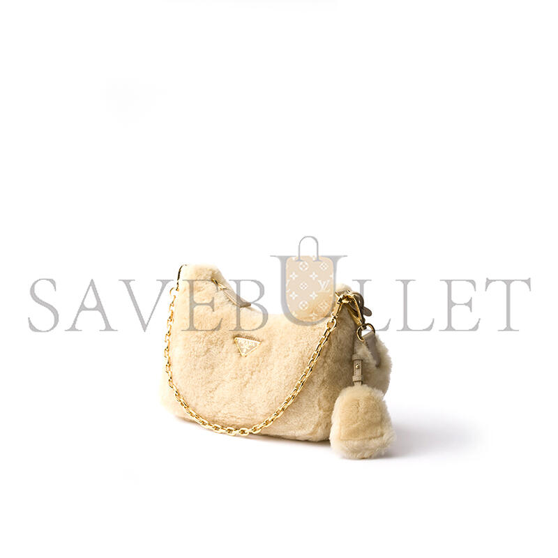 PRADA RE-EDITION MINI SHEARLING BAG 1BC204 (22*18*6cm) 